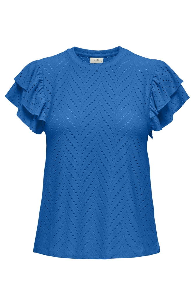 JDYCARLA CATHINKA S/L FRILL TOP JRS 15351452 Strong Blue
